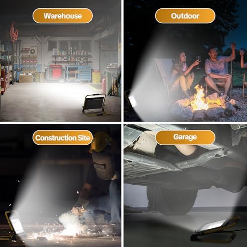 AIKVSXER Portable LED Work Light, 30W 3600LM Job Site Lights, 4 Pack - Image 7