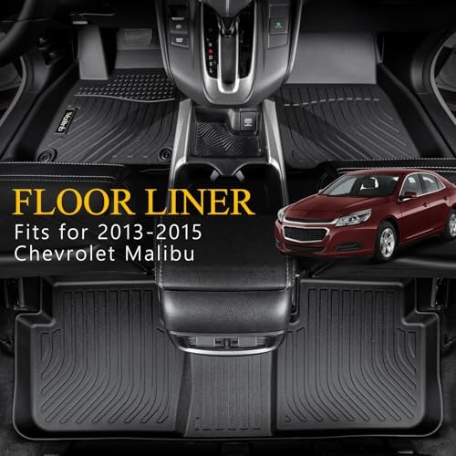 Wailtnb-Mats for Malibu 2013-2015 & Limited 2016 Only Floor Mat All Weather Floor Liner Car Mat for Malibu Custom Fit Automotive Full Set Accessories - Image 2