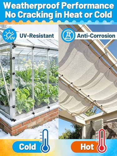 Aulock 50pcs 6in Heavy-Duty Bungee Cords with Balls for Tarp Shade Cloth - Image 3