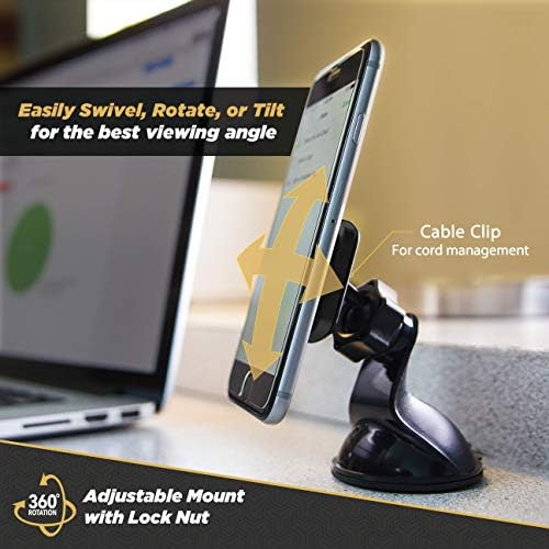 Scosche MAGWSM-2PXCES0 MagicMount Magnetic Suction Cup Phone Mount for Car Windshield/Dashboard, 360° Adjustable Magnet Head, Universal Phone Holder Compatible With iPhone, Samsung & More (Pack of 2) - Image 4