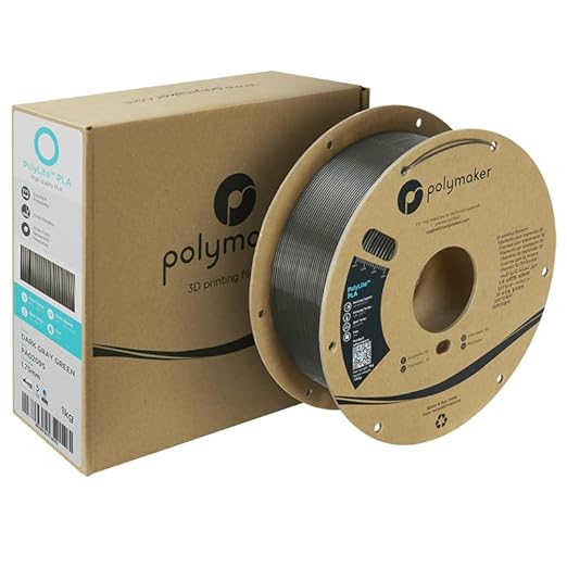 Polymaker PLA Filament, Dark Gray Green 3D Printing PLA Filament 1.75mm 1kg - Image 3