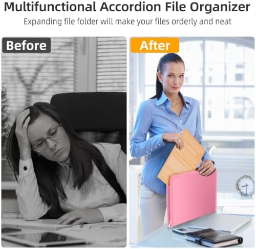 Fireproof Accordion File Organizer, Expanding File Folder with 13 Pockets - Image 6