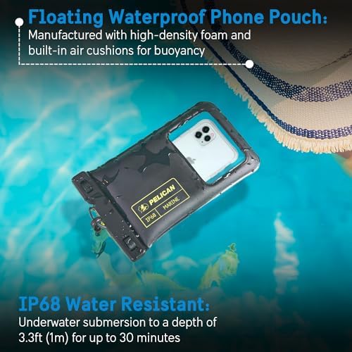 Pelican 4 Pack Marine Waterproof Phone Pouch (XL) - Black/Hi-Vis Yellow - Image 2