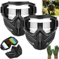 2026 Upgraded Detachable Full Face Goggle Mask, Anti-Fog Grass Cutting Goggles for Welding, Riding, Windproof Paintball Mask by Unknown