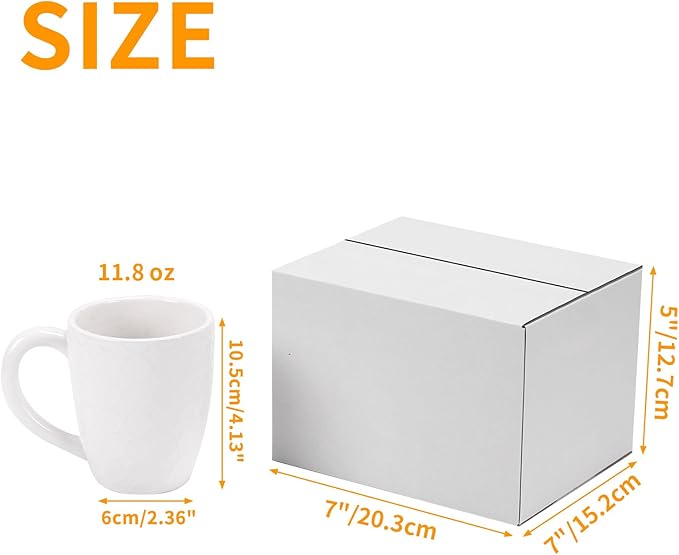 PETAFLOP Shipping Boxes 7x7x5 White Cardboard Box Kraft Corrugated Small - Image 2