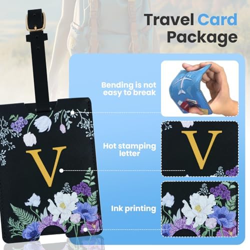 2 Pack PU Leather Privacy Luggage Tags, Double-Layer Hidden ID - Image 4