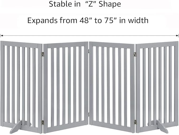 unipaws 36”H Free Standing Pet Gate - Image 5