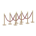 8 PCS Gold Stanchion Posts Queue, Crowd Control Stanchion by RENFANSHOP