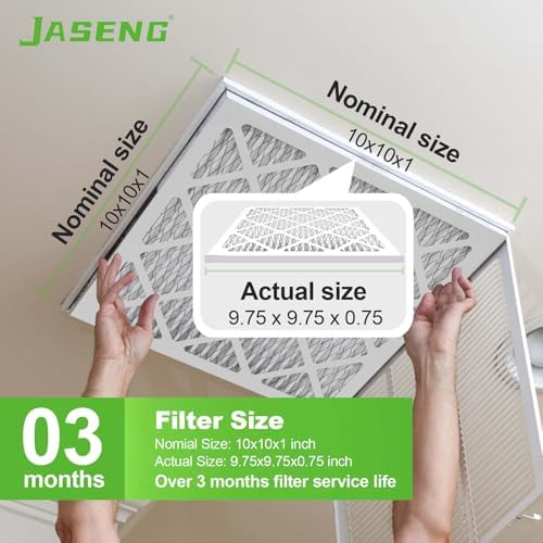 10x10x1 MERV 8 Air Filter, 4-Pack for Furnace HVAC - Image 3