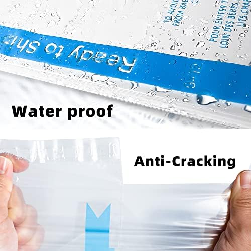 POLYSELLS Bundle Poly Bags Combo Pack of 400 (100pcs Each) -6X9", 8X10", 9X12", 11X14" Self Seal Clear Plastic Bags With Suffocation Warning - Image 3