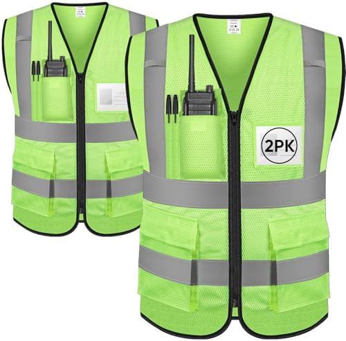 TICONN High Visibility Reflective Safety Vest for Men & Women, ANSI Class 2 by TICONN
