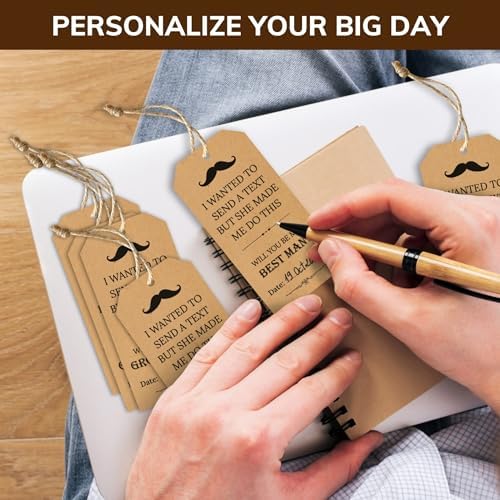 STOFINITY Groomsmen Proposal Shot Tags, 8 Groomsman and 2 Best Man Cards - Image 3