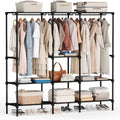 OLIXIS Heavy Duty Clothes Rack, Portable Wardrobe Closet, 75" L, Black by OLIXIS