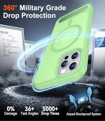 Temdan Magnetic Compatible with iPhone 12 Case & iPhone 12 Pro Case, [Built-in Invisible Kickstand][Compatible with MagSafe][Military Grade Shockproof] Slim Translucent Matte Phone Case 6.1" - Image 4