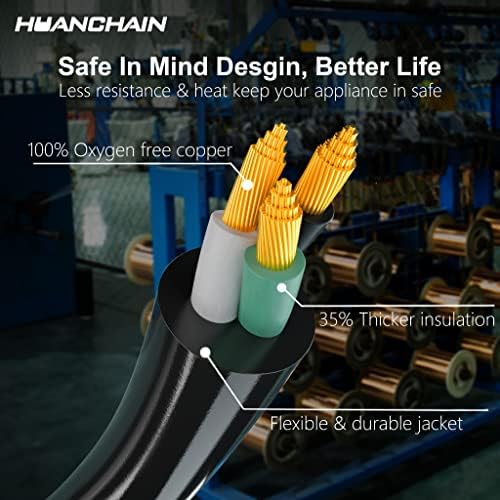 HUANCHAIN Black Extension Cord 75 FT, Outdoor Electric Cable, 16AWG - Image 2