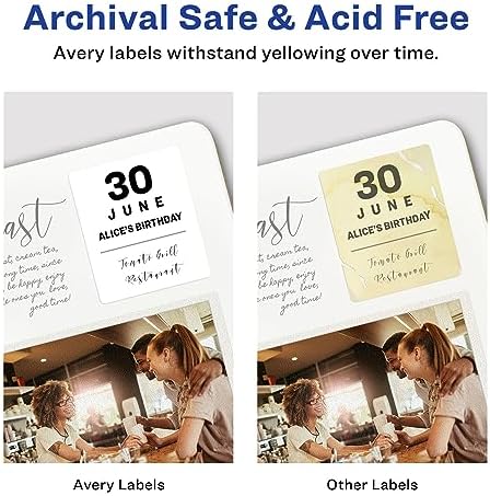 Avery ID Labels, Sure Feed Technology, Permanent Adhesive, 1.25" x 1.75", 480 Labels (6570) - Image 3