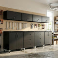 Garage Cabinet System | Heavy Duty Steel All-in-One Modular Garage Cabinet Set for Ultimate Workshop Organization | Easy Assembly Garage Storage Cabinets & Tool Bench by VIYET