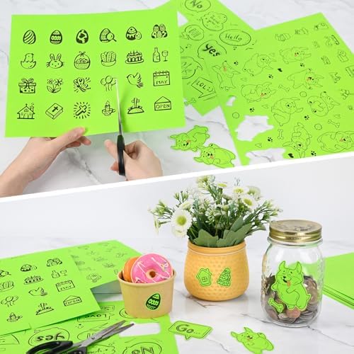 LLIKED 8-1/2" x 11" Fluorescent Green Address Labels 30 Sheets - Image 3