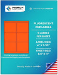 Premium Label Supply Bright Neon Color Fluorescent Stickers by PremiumLabelSupply