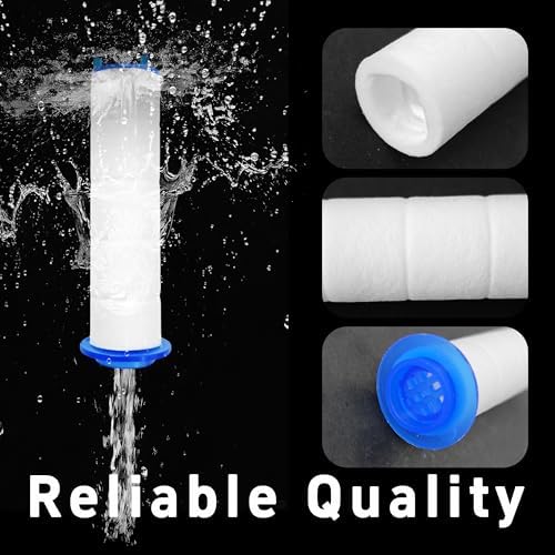 12Pcs 3” Shower Head Filter Cartridge, PP Cotton Replacement Filters for High Pressure Handheld Turbo Fan, Vortex Hydro Jet Shower Head, Improves Water Quality, Easy Install - Image 3