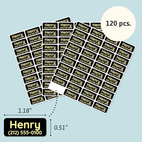 TeddyLabels - Clothing Labels for Nursing Home (120) – Self-Adhesive Name Tags for Clothes and Personal Items. Personalized Labels for Daycare, Nursing Homes, and Laundry Use - Black - Image 6