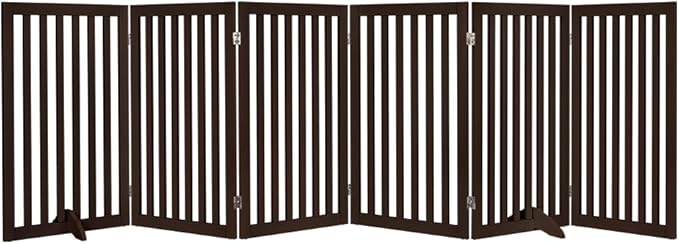 unipaws 120" Extra Wide Pet Gate, Free Standing Dog Gate by unipaws