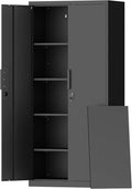 72" H Metal Garage Cabinet, Metal Lockable Storage Cabinet by IRONFFICE