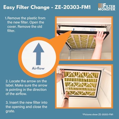 Filter Monster - Replacement for Zephyr VGF Series 20x30x3 Whole Home Return Air Grille Filter, 2-Filter Replacement Bundle - Image 6