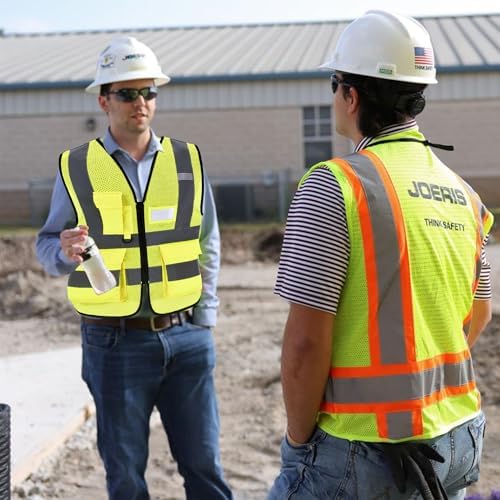 High Vis Safety Vest Reflective Strips, Multi-Pocket Design, Available in Yellow,Orange,black,Pink,blue,Red,purple - Image 5