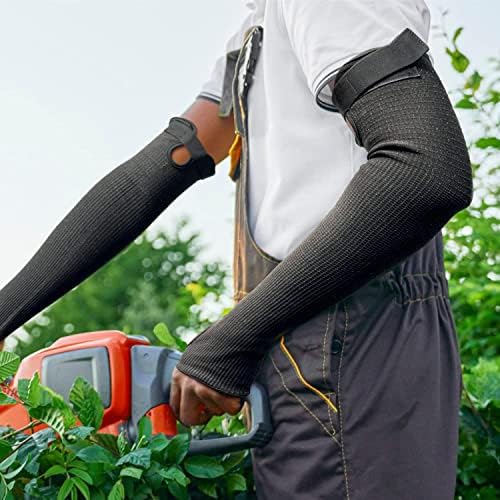 OriStout Cut Resistant Farmers Sleeves with Thumb Hole, Black, 2 Pairs, Protective Arm Sleeves, for Gardening, Welding, Kitchen, Arm Guards for Biting, Pet Grooming (Pack of 2) - Image 6