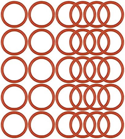 [30 Pcs] Silicone O-Rings Red 9mm OD 6mm ID 1.5 mm Width, Metric VMQ Sealing Gasket for Cup Lids, Coffee Maker, Brewing Fitting, Washer, Filter, Pump, Plumbing, Hose, Gauge, Auto, Machine by OFOWIN