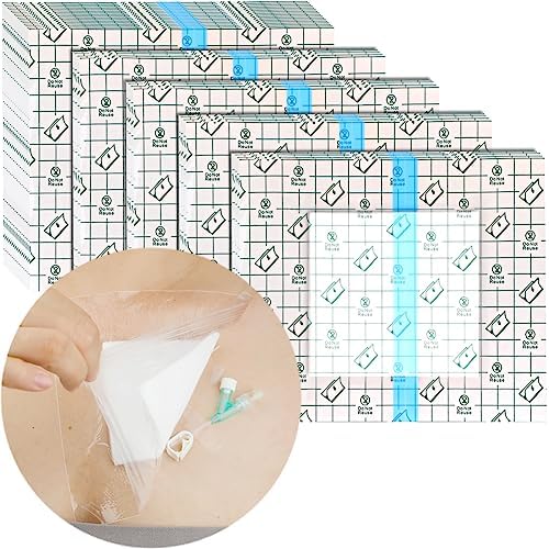 Waterproof Dialysis Catheter Shower Cover PD Catheter Shower Protector Shields with Non-Stick Center Pad for Peritoneal Dialysis Accessories Port Chest Central Line 6"x6" Pack of 25 by Unknown