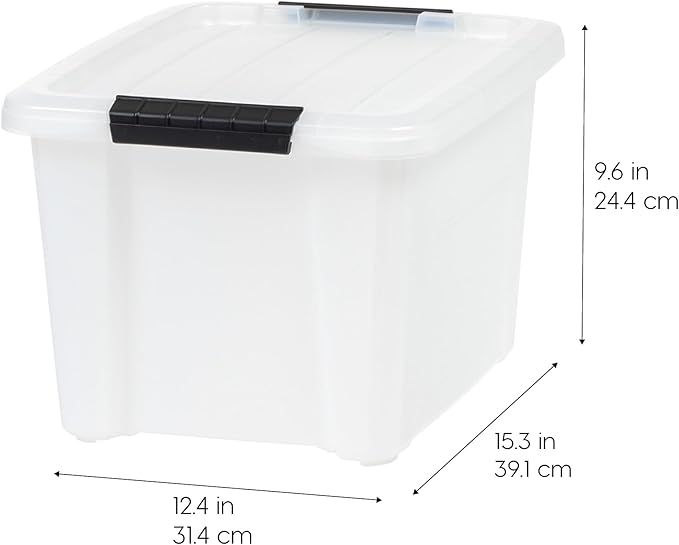 IRIS USA 21 Qt Stackable Plastic Storage Bins - Image 4