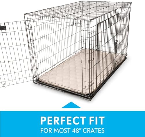 Paw Inspired Washable Padded Crate Mats for Dogs, Beige, 47x29 Inch - Image 3