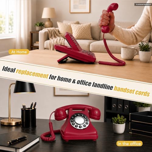 Comtrue Phone Cords for Landline, 2-Pack, Telephone Handset Cords - Image 7