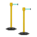 Montour Line MSR760 Set of 2 Retractable Belt Barrier Stanchion, Rubber Base by Montour+Line