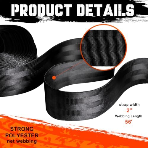 2" x 56' Center Ridge Strap Fits with Trailers & Rolling Tarp Systems - Image 7