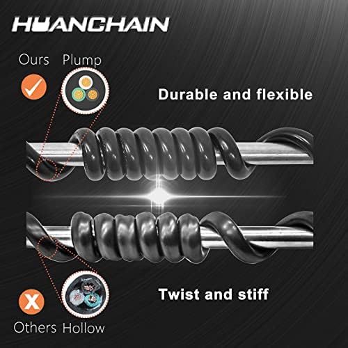HUANCHAIN Black Extension Cord 8 FT, 16 Gauge, Indoor Electric Cable - Image 6