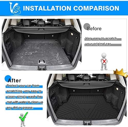 Cartist Custom Fit for Anti-Slip Cargo Liner GLK Odorless High Side 3D Trunk Floor Mat for Mercedes-Benz GLK 2008-2015 - Image 4