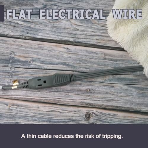 9 Ft Heavy Duty Appliance Extension Cord - 14 Gauge 3 Prong SPT-3 Cable Wire, Ideal for Air Conditioners, Refrigerators, and Major Appliances - Indoor Use, Grey - Image 4