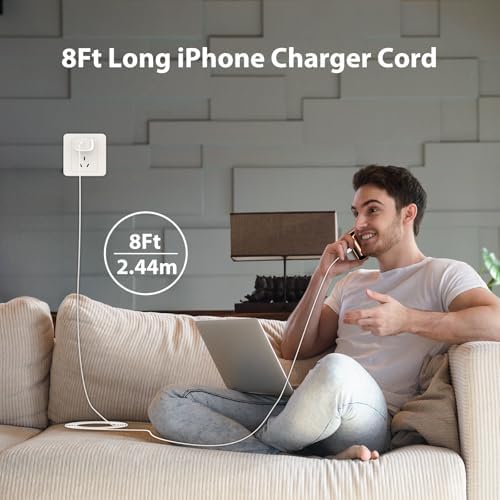 Phone 17 16 15 Charger Fast Charging Type C Chargers USB C Fast Charger Block & Phones 17 Charger Cord 8FT Long USB C Charging Cable for i.Phone 17/17 Pro/17 Pro Max/Air/Phone 16 15 Pro Max,White - Image 2