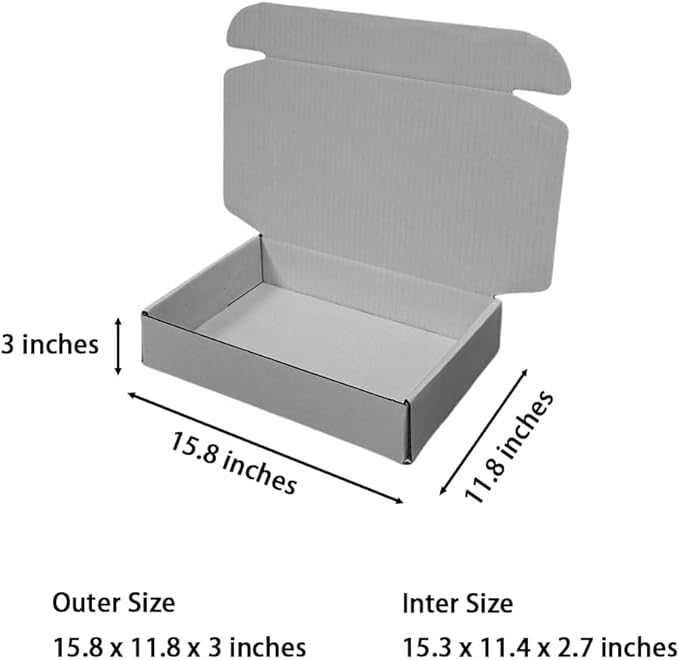 20 Pcs 15.8 x 11.8 x 3 inches Larger size Shipping Boxes - Image 2