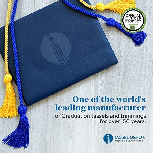 Tassel Depot Graduation Honor Cord - Purple/Maize/White - Every School Color Available - Made In Usa - Image 4
