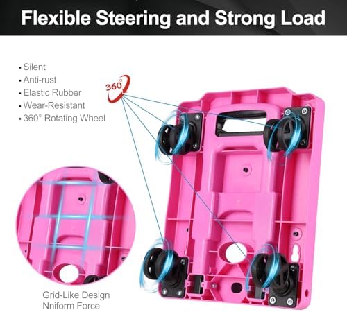 GtIiFmTe Foldable Hand Truck, Lightweight Luggage Cart for Airport Car Seat - Image 4