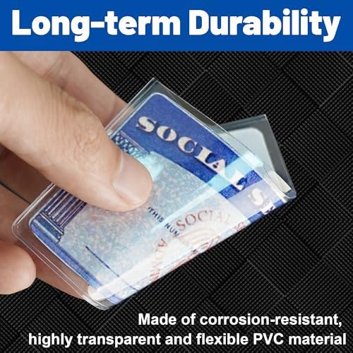 LIEMAND 32 Pack Social Security Card Protector Sleeves, Ultra Clear & Durable 31Mil Waterproof SSN/New Medicare/Credit Card Holder, Soft ID/Debit/Credit/Business Card Holder - Image 3