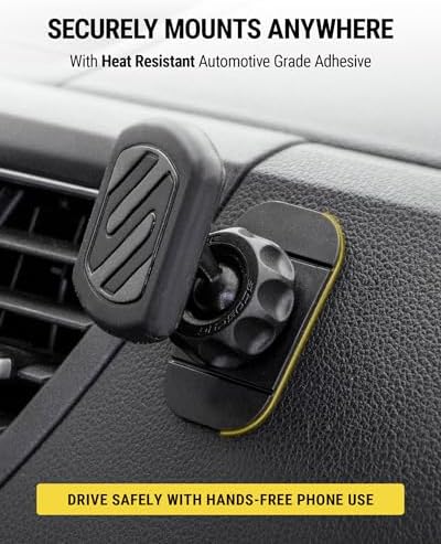 Scosche MAGKIT MagicMount Magnetic Car Phone Mount for Dashboard, 360° Adjustable Magnet Head, Universal Cell Phone Holder for Car, Compatible with iPhone, Samsung, and All Devices (Pack of 2) - Image 3