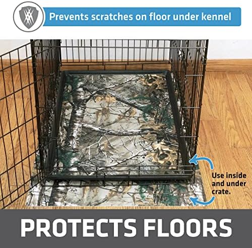 Drymate Dog Crate Mat Liner, Absorbs Urine, Waterproof, Non-Slip, Washable Puppy Pee Pad for Kennel Training - Use Under Pet Cage to Protect Floors, Thin Cut to Fit Design (USA Made) (RTree)(23"x36") - Image 3