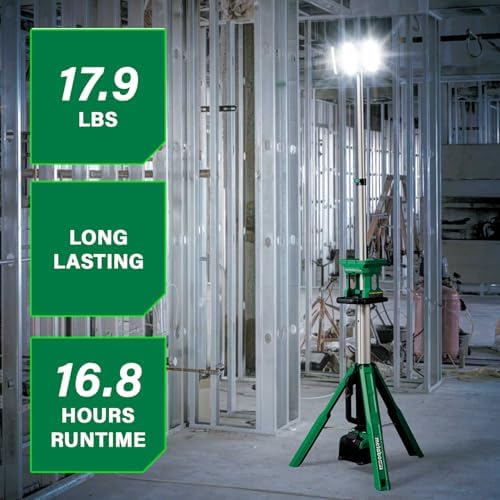 Metabo HPT 18V Cordless LED Tripod Site Light, 4,000 Lumen, UB18DGQ4 - Image 2