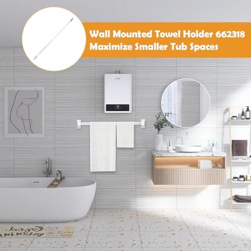 24 Inch Clear Bathroom Towel Bar Replacement Rod for Ceramic Holders - Image 4