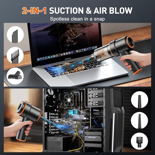 KMM Handheld Car Vacuum Cleaner, 11000PA Hand Held Vacuum & Air Duster - Image 3